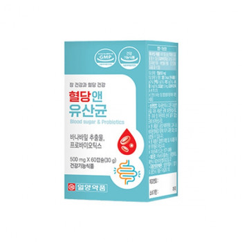 [일양약품] 혈당앤 유산균 500mg x 60정