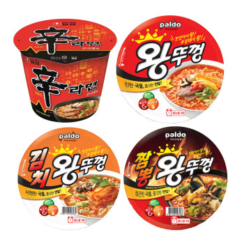 인기컵라면 4종(신라면 큰사발 3개+왕뚜껑 3개+김치왕뚜껑 3개+짬뽕왕뚜껑 3개)