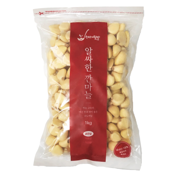 [셰프의텃밭] GAP인증 깐마늘 대서종 남도종 소,중,대사이즈 1kg/5kg