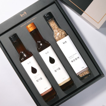 [농부가바로팜] [콩여울] 고창예찬6호 참기름260ml+들기름260ml+볶은참깨120g
