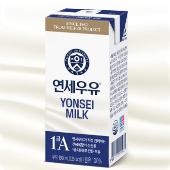 연세 1급A원유 멸균우유 190ml X24팩