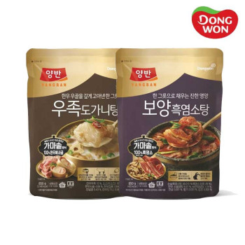 [동원] 양반 보양 흑염소탕 850g 1팩 + 우족 도가니탕 850g 1팩