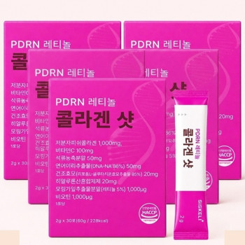 [시스켈리] 이너뷰티 고함량 PDRN 레티놀 콜라겐 샷 5박스(2gx30포)