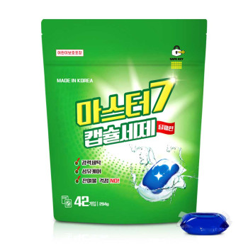 마스터7 캡슐세제 딥클린 42개입 캡슐세탁세제 / 일반 드럼 겸용