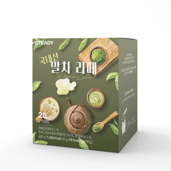 [STEADY] 스테디 국내산 말차라떼 20개입