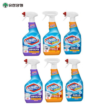 유한락스 멀티액션 스프레이 2개ㅣ은은한 꽃향기 뿌리는 곰팡이 제거 718ml/욕실청소 715ml/주방청소 715ml