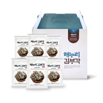 [남원김부각] 해누리 전통 찹쌀 김부각 6봉 선물 세트 / 바삭, 고소함