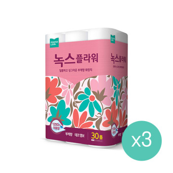 모나리자 녹스 플라워 40m 30롤 3개[90롤]