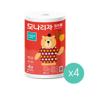 모나리자 점보롤 300m 4롤 4개[16롤]