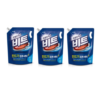 비트 액체세제 1.45L 캡리필 (일반드럼겸용) 3개