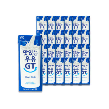 [남양] 맛있는 우유 GT 멸균 흰우유 200mlX24개입