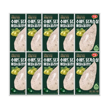 [하림] 수비드 닭가슴살 바질&올리브 100g 10개 세트