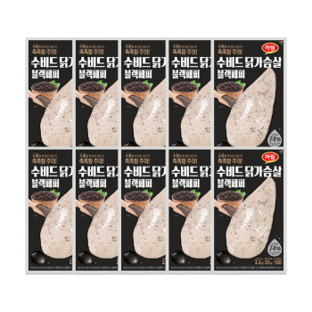 [하림] 수비드 닭가슴살 블랙페퍼 100g 10개 세트