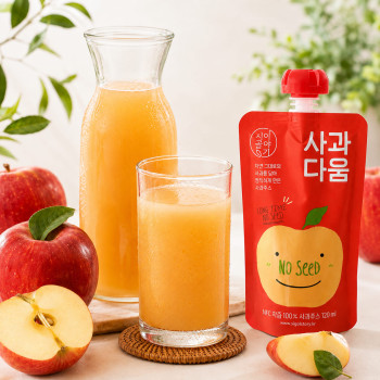 사과다움 NFC 착즙 사과주스 신선한 사과 그대로 120ml 10팩/20팩/40팩/80팩