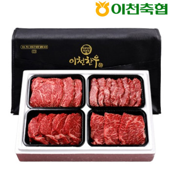 (농할) [이천축협 임금님표] 1등급 무항생제 한우 구이2호 1.2kg(등심300g+안심300g+채끝300g+특수300g)