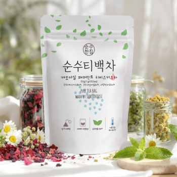 [순수티백]순수한집 캐모마일 페퍼민트 히비스커스차 티백 1팩 50개입