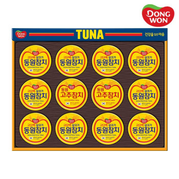 [26년추석][동원선물세트] 동원참치 O12호 (라이트스탠다드 85g 10캔 + 고추참치 85g 2캔 )