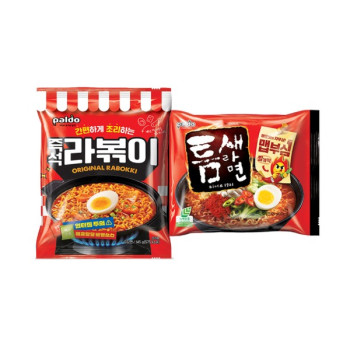 인기 봉지라면! 라볶이 8+빨계떡 10 18개