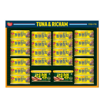 [동원선물세트]26추석 튜나리챔O58호(라이트135g8캔+85g12캔+리챔200g2캔)