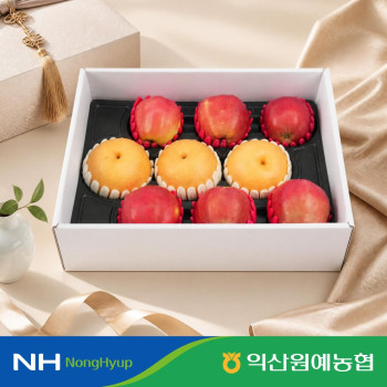 [익산원예농협] 26년 추석맞이 혼합  4kg내외(배3과,사과6과) 선물세트