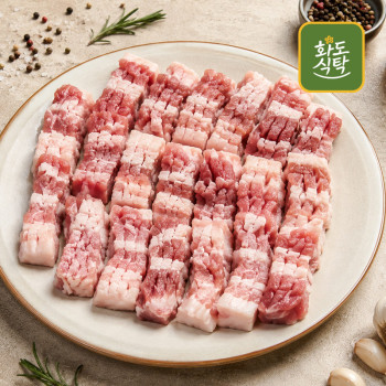 [화도식탁] 육즙가득 칼집 삼겹살(한입크기) 1kg-3kg