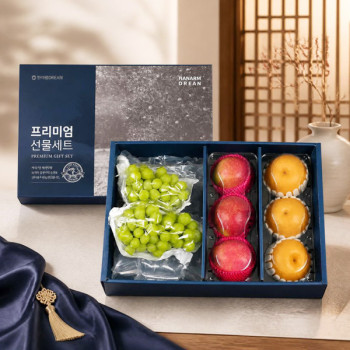 [농협] 한아름드린 프리미엄 과일3종혼합세트 4.5kg(사과3입,배3입,샤인2입)