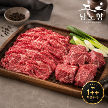 [남도향] 1++투뿔 실속한우 불고기+국거리 600g/1kg