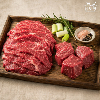 [남도향] 1등급 한우정육모둠 불고기+국거리 800g