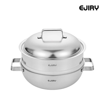 [EJIRY] 에지리 제노 통5중.무연마.SUS316 2단 파티웍24cm