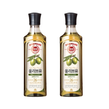 해표 압착 올리브유 500ml 2개