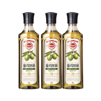 해표 압착 올리브유 500ml 3개
