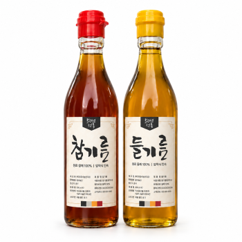 [독립문 영천시장] 100% 참깨 들깨로 당일 착유하여 향이 좋은 들기름 참기름 350ml