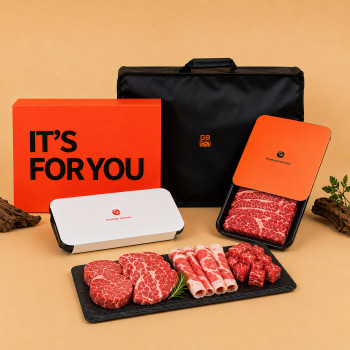 [에브리육] 1++ 한우 6종 선물세트 2호 1.8kg (꽃등심300g+채끝300g+차돌300g+갈비살300g+불고기300g+국거리300g/고급보냉 패키지)