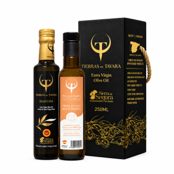 [TIERRAS DE TAVARA] 셀렉션+화이트트러플향 엑스트라버진 올리브오일 2종세트 (250ml X 2병)(케이스포함)