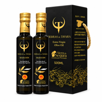 [TIERRAS DE TAVARA] 셀렉션 엑스트라버진 올리브오일 2종세트 (500ml X 2병)(케이스포함)