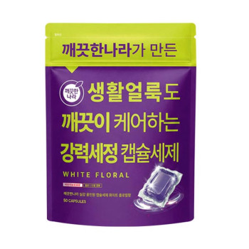 [깨끗한나라] 생활얼룩 강력세정 캡슐세제 50입