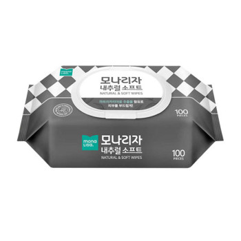 [모나리자] 내추럴소프트 물티슈 캡형100매x10팩