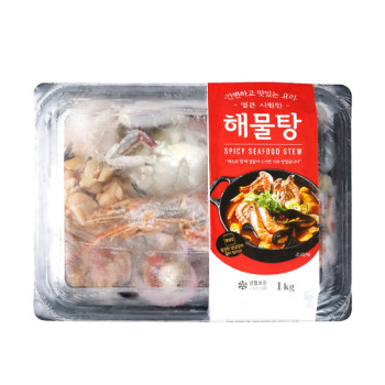 [동방유통] 얼큰 시원한 해물탕 1팩/2팩/3팩(팩당1kg/소스70g동봉) HACCP인증
