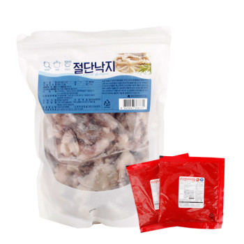 [동방유통] 손질 절단 낙지 1kg(낙지2봉+양념소스2봉) HACCP인증