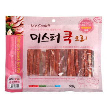 [반려동물] 미스터쿡 오리 슬라이스 300gx5팩