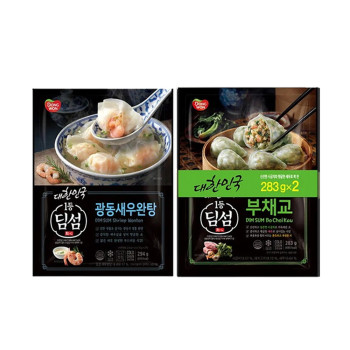 [동원] NEW 딤섬 부채교 283g 4봉 + 광동새우완탕 294g 2봉