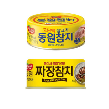 [동원] 라이트스탠다드 참치 85g x 6캔 + 짜장참치 90g x 6캔 [2607]