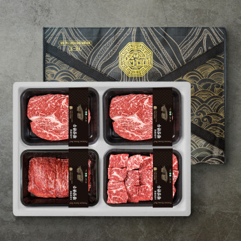 [더기다림 횡성한우] 1+ 횡성한우 스페셜  정육혼합 선물세트 6호 1.6kg [등심 400g +등심 400g 불고기 400g + 국거리 400g]