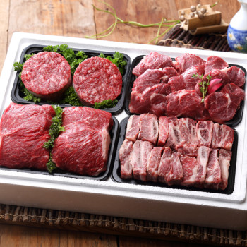 [名品] [횡성한우] 갈비혼합세트 3kg(갈비 600g+불고기 800g+국거리 800g+산적 800g) [1등급이상]