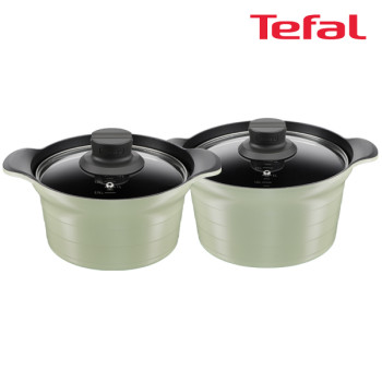 [테팔] 인덕션 티타늄 아로마 통주물 2종세트 (양수냄비 20cm+24cm)