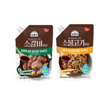 [동원] 하루미 소갈비양념 500g 2봉 + 소불고기양념 500g 2봉