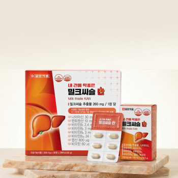 [일양약품] 내 간에 딱좋은 밀크씨슬 칸 (500mg*30정*2입)