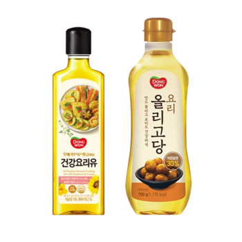 [동원] 건강요리유 480ml 2병 + 요리 올리고당 700ml 1병