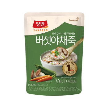 [동원] 양반 NEW 버섯 야채죽 420g (파우치) x 6개