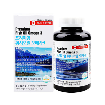 [대현에벤에셀] 프리미엄 휘시 오메가3 (1,001mg*180캡슐)